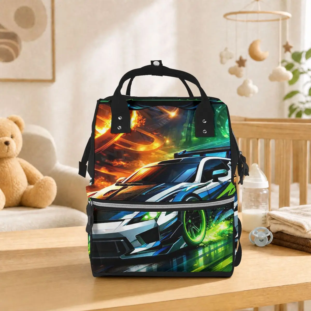 Hot Wheels Race Student Backpack School Bag Hiking Travel Daypack for Men Women Bookbag Shoulder Bags