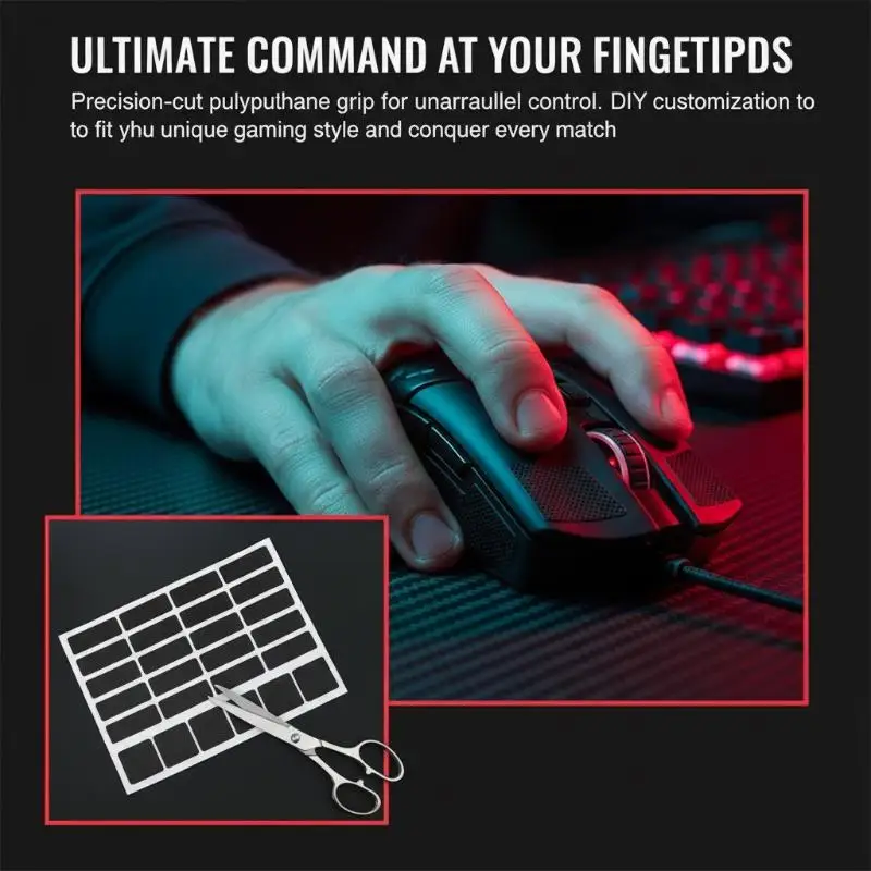 Universal Anti Slip Sweat Absorbing Mouse Sticker DIY Grip Tape for All Mouse Comfortable Gaming Office Use