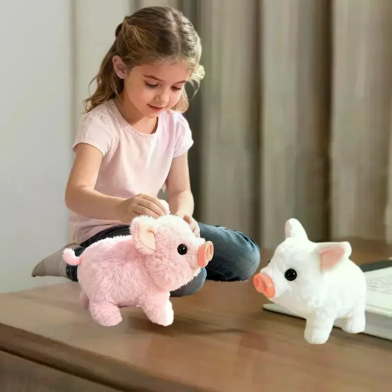 Simulated Electric Piglets Plush Realistic Toy Can Walk Bark Electronic Pet Toys Cute Gifts For Kids