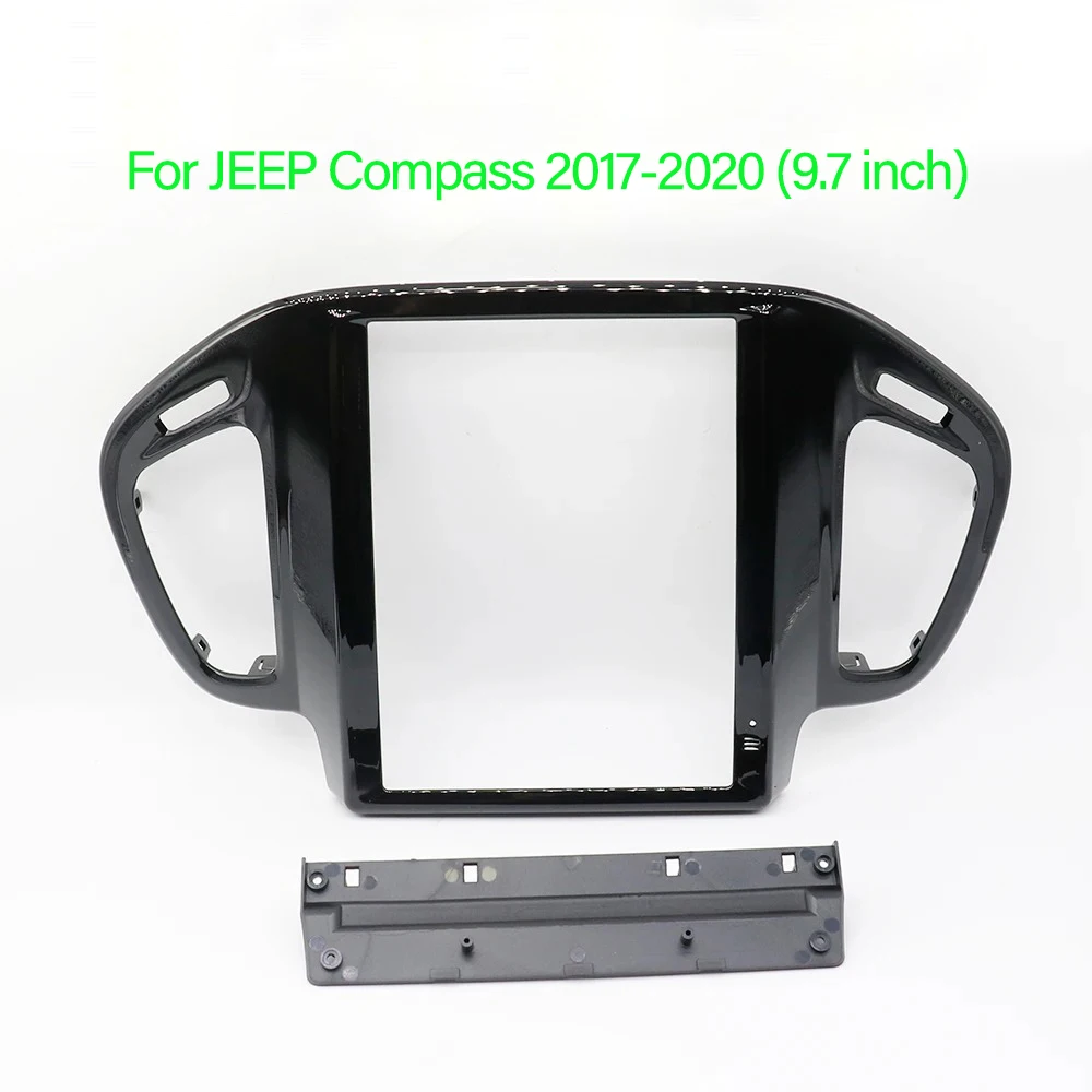 

9,7-дюймовый аудио Fasxia, GPS-навигационная панель подходит для автомобильного радиоприемника, DVD-плеер, рамка Fascias для JEEP Compass 2017-2020