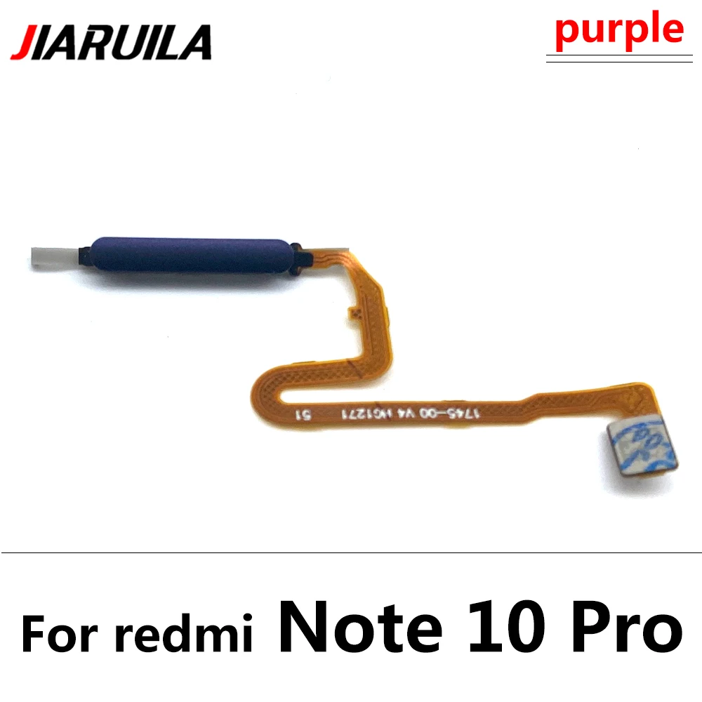 Fingerprint Scanner For Xiaomi Redmi Note 10 10s Pro 4G 5G Home Button Fingerprint Menu Return Key Sensor Flex Cable