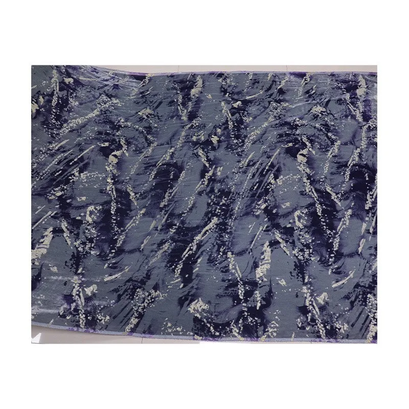 잠옷과 치파오용 직조 벨벳 프린트 실크 조르조 금박 프린트 원단