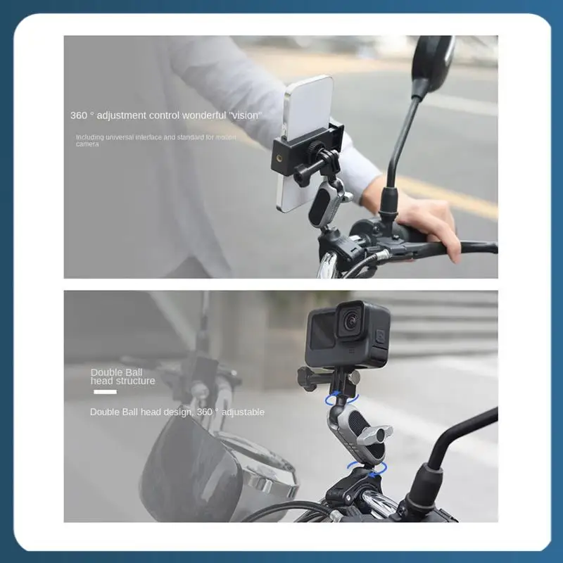 

Y22A-For Gopro 11 10 9 Insta360 OSMO Action Camera Motorcycle Holder Replacement Parts Accessories Handlebar Mount Bicycle Brack