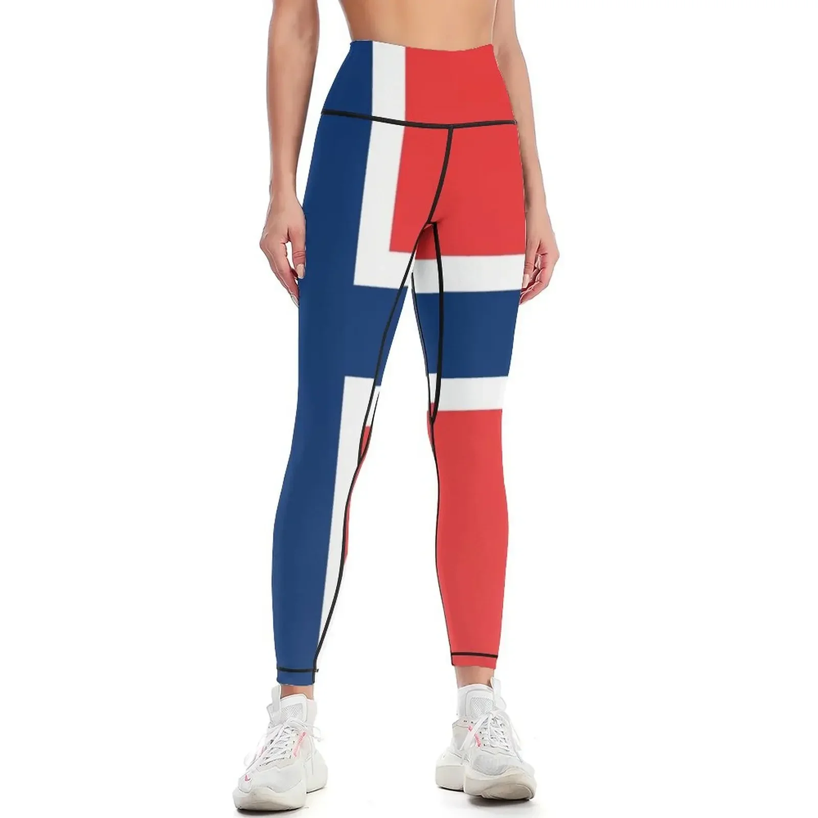 

Norwegian Flag Leggings Fitness woman legging push up exercise clothing for Sportswear woman gym Womens Leggings