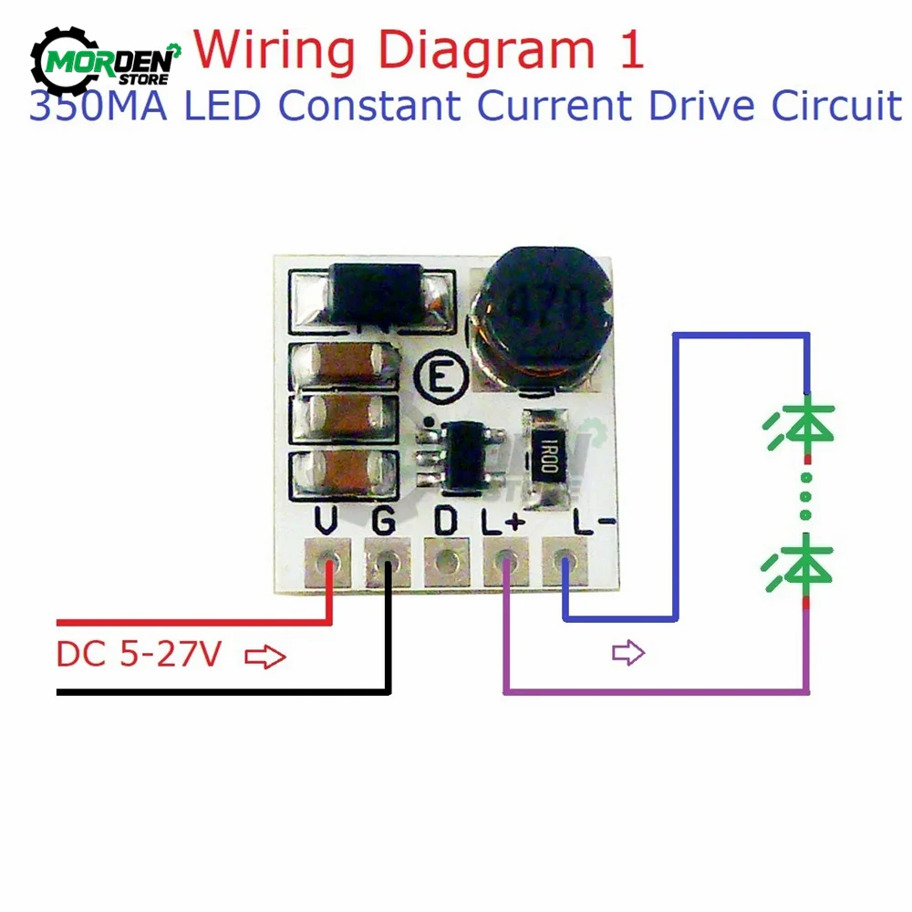 LD2635MA DC 5-27V 350mA Step-down HB LED Driver PWM Controller DC-DC Buck Constant Current Converter Power Supply