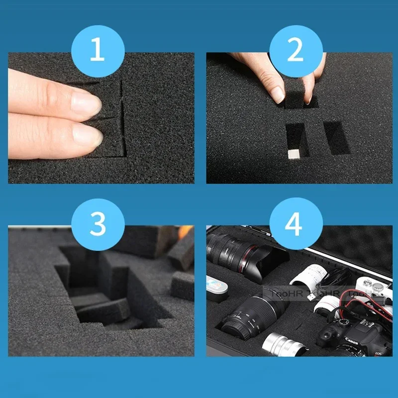 Caixa de Ferramentas de Peso Selada à Prova de Umidade, Mala de Ferramentas, W Sponge, Equipamento Instrumento, Plástico, Impermeável, Segurança