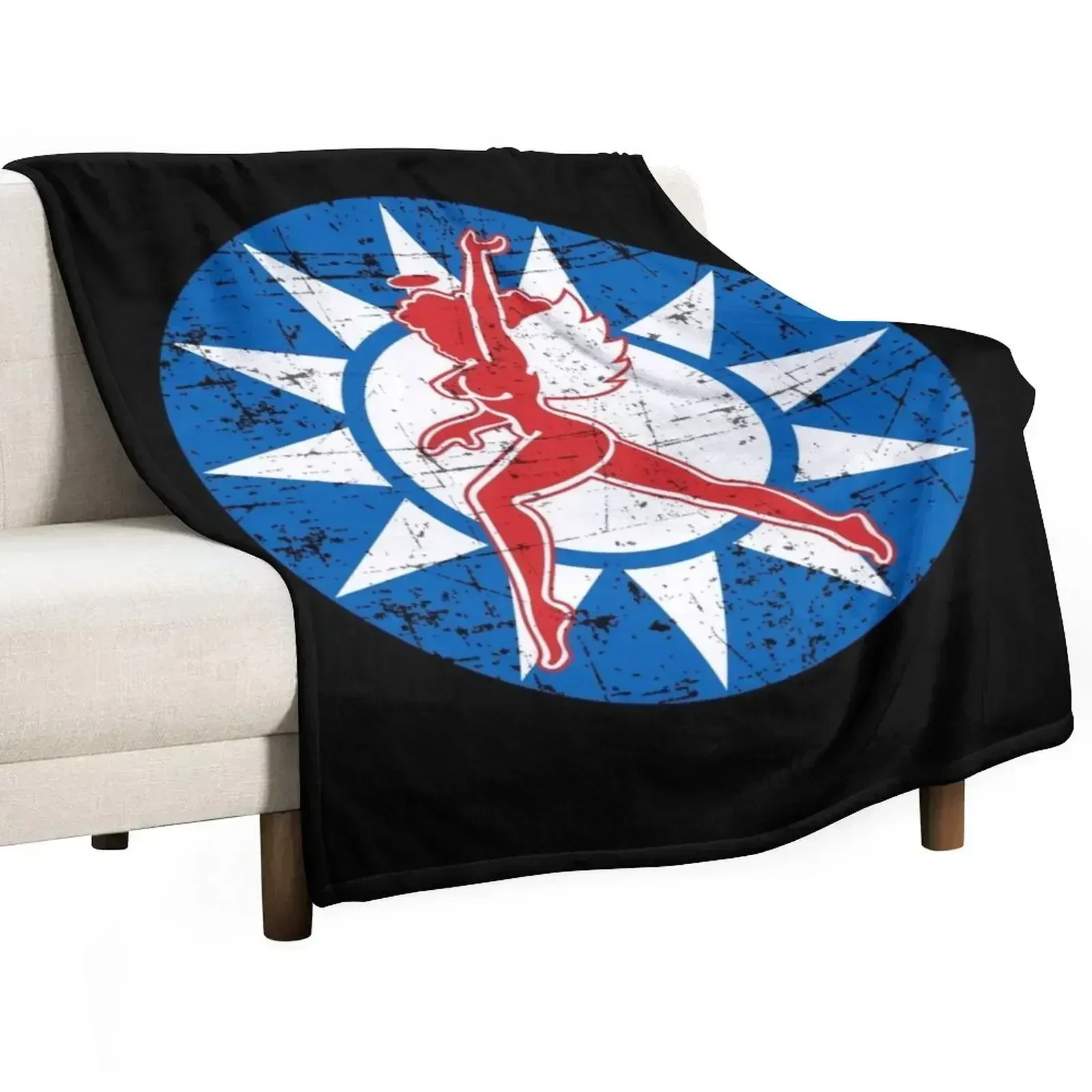 AVG - Flying Tigers - Red Angel RCAF - Grunge Style Throw Blanket Tourist Blankets For Sofas Blankets