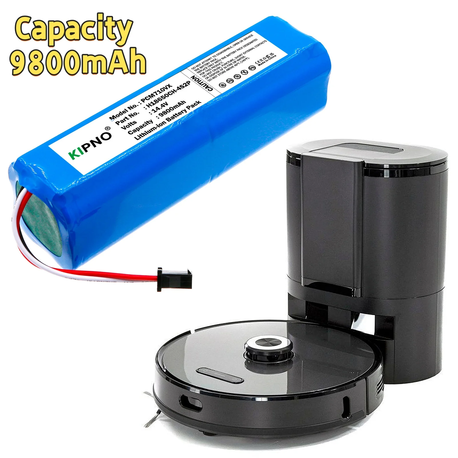 

KIPNO 2025 Battery 9800mAh For XiaoMi Viomi S9 D800 Lydsto R1 Roidmi Eve Plus 14.4 Valpha 2 Pro Proscenic M9 Pro Q8 Roidmi