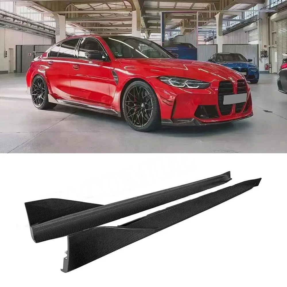 

VACOMUL Dry Carbon Fiber Side Bumper Skirts Door Protector Car Decoration for BMW 3 Series G80 M3 Sedan 4 Door 2021+ FRP BodyKit