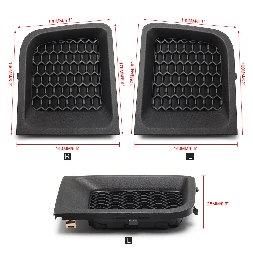 BAOLUN    Left And Right Front Bumper Lower Wind Net Grille Middle Net Grille Bezel Cover For JEEP RENEGADE - view 4