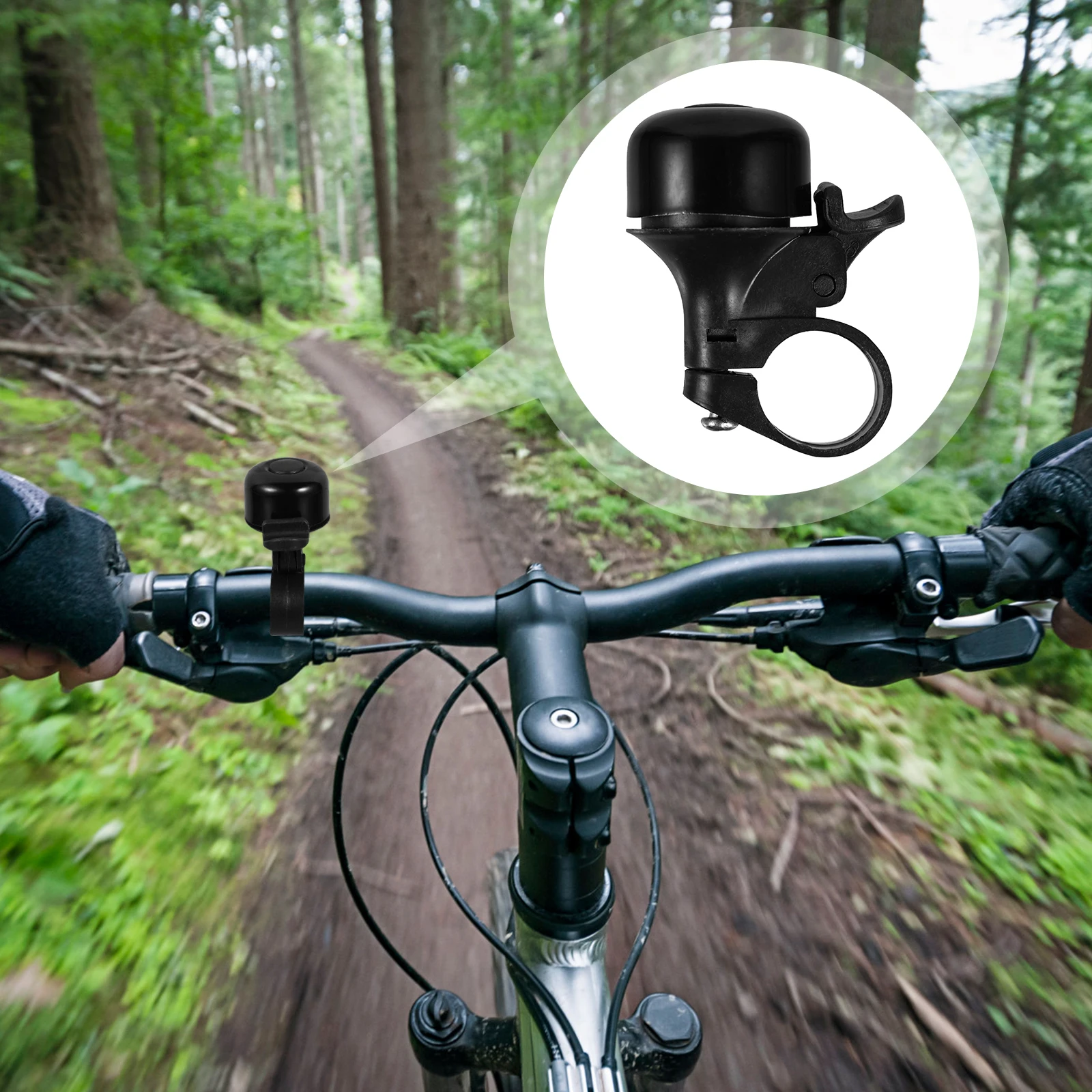 

6 pcs Bike Bells For Mountain Road Bicycles Durable Mini Handlebar Bell Loud Clear Sound Safety Warning Rainproof Compact Horn