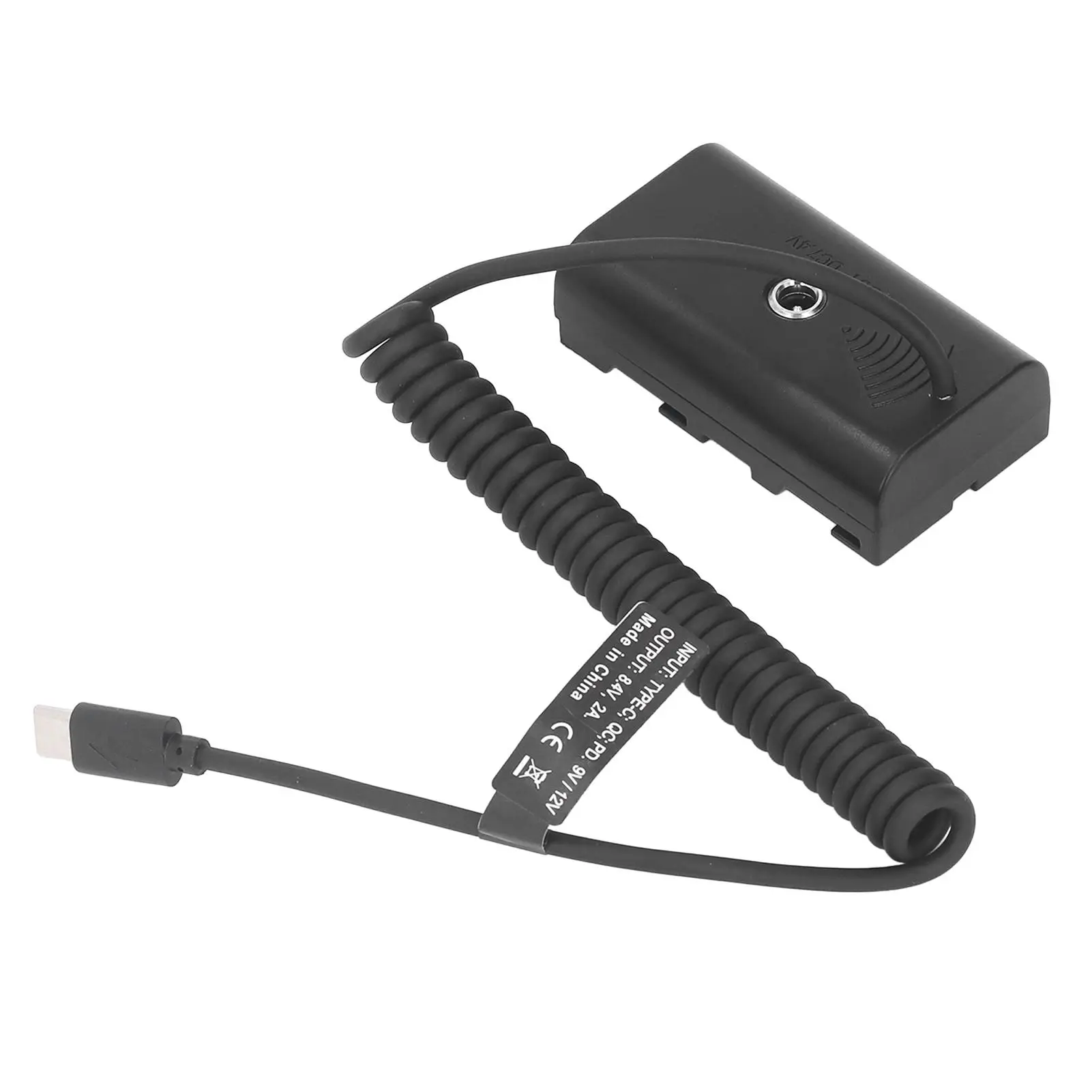 Type C to NP F970 Dummy Battery Cable with Circuit for Camera Monitor