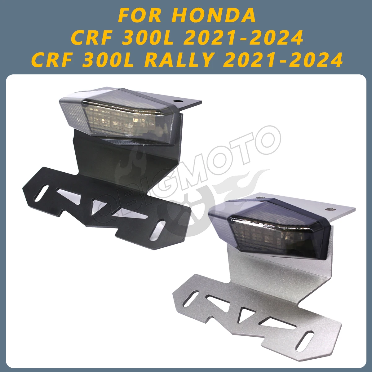 Rear License Plate Holder Taillight Bracket FOR HONDA CRF300L CRF 300L RALLY 2024 2023 2022 2021 CRF-300L 300 L Tail Tidy Fender