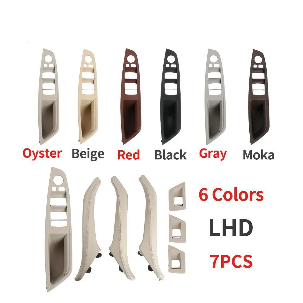 

For BMW 5 Series F10 F11 2010-2017 LHD RHDInterior Door Window Regulator Panel Trim Leather Pull Handle Inner Cover Armrestfor