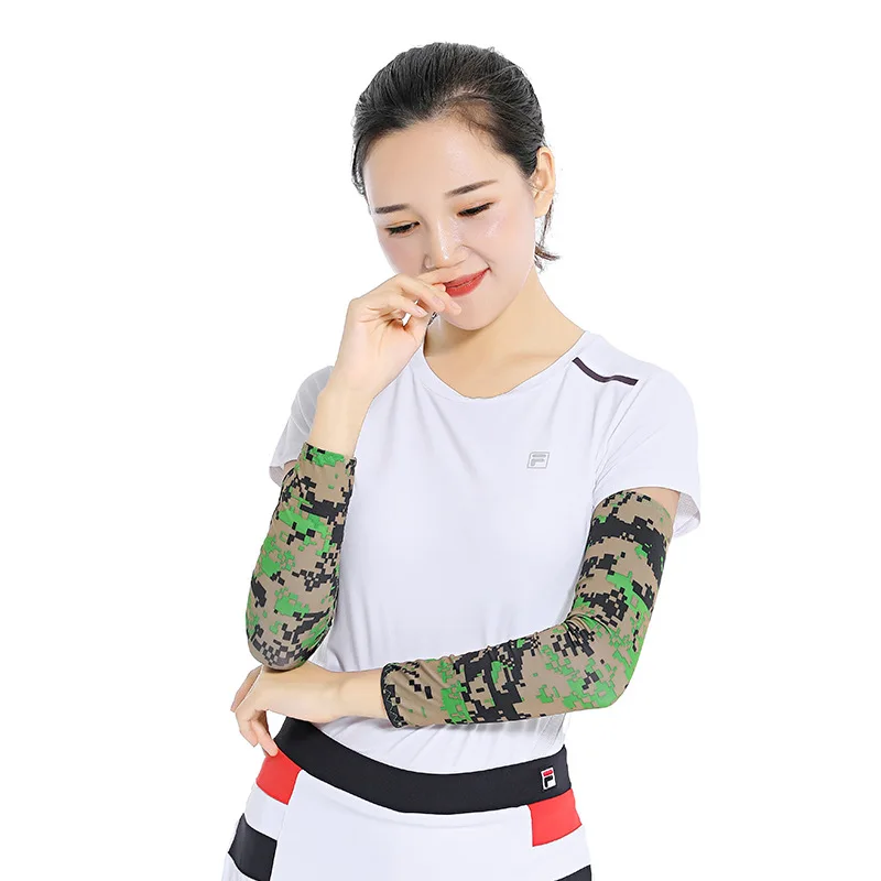 2Pair Set Cycling Sun Protection Sleeves Sports Outdoor Riding Arm Guards Comfortable Breathable Ice Silk Sleeves