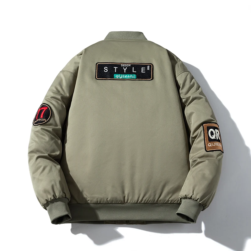 

Американская ретро-бейсбольная куртка-пилот из утолщенного хлопка, осенне-зимняя верхняя одежда для студентов и пар, повседневная, свободного кроя