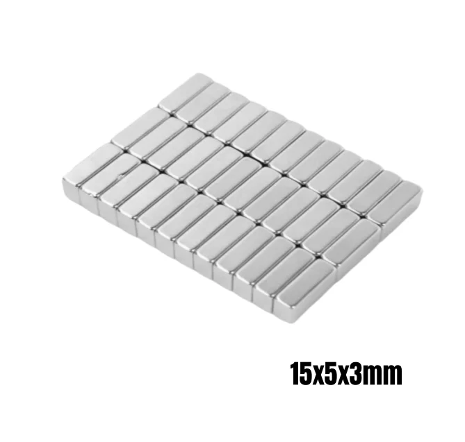 강력한 자석 시트 네오디뮴 자석, 블록 영구 Ndfeb 자석, 15x5x3mm, 10, 20, 50, 100, 200, 250 개, 15x5x3