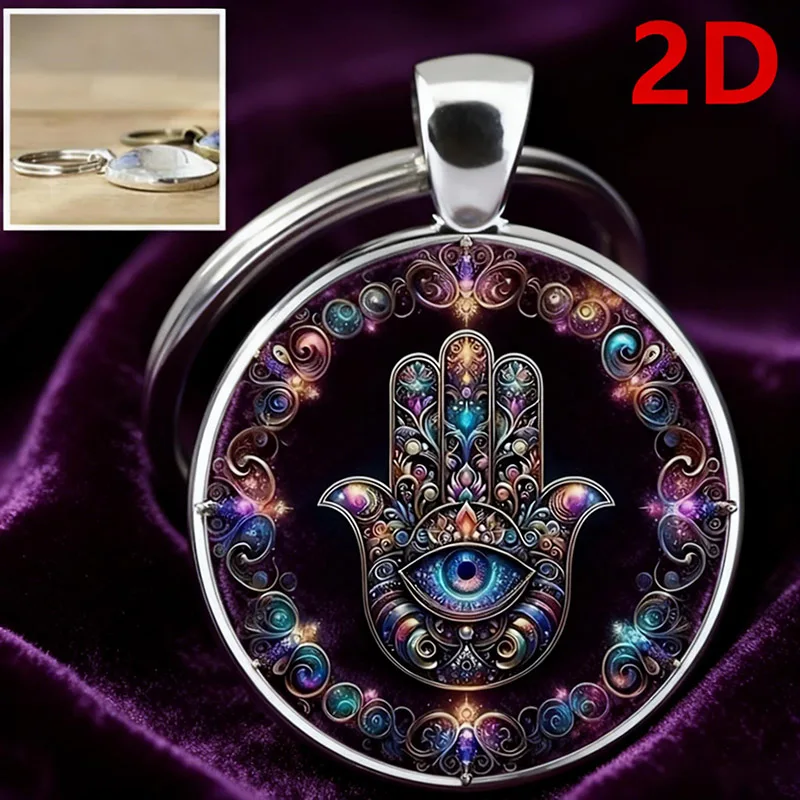 Einzigartiger Türkei-Schlüsselanhänger mit bösen Augen, Handglas, Unisex, 2D, flach, runde Schnalle, Rucksack, Schlüsselanhänger, Schlüsselanhänger, Paar, cooles Geschenk, Schmuckstück