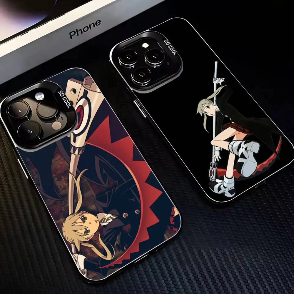 

Anime S-Soul Eater Phone Case For iPhone17,16,15,14,13,12,11 Plus,Pro Max Black Matte Shockproof Cover