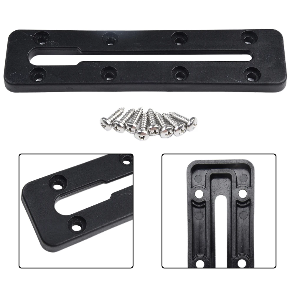 Kayak Rail Bracket Plastic Rail 10 Screws Fishing Rod Bracket Nylon + Stainless Steel For Kayak Bracket Installation