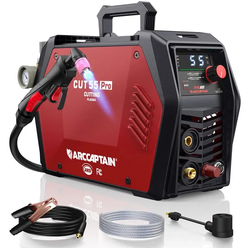 ARCCAPTAIN iControl Cut55 Pro Plasma Cutter, [APP Control] 55 Amp Non-Touch Pilot Arc 110V/220V Plasma Cutter Machine