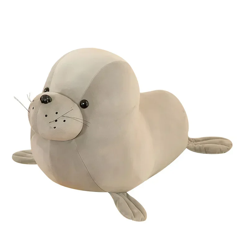 Lying Down Simulation Sea Lion Pillow Plush Toy Cartoon Cute Stuffed Toys Marine Animal Doll Children's Birthday Christmas Gift