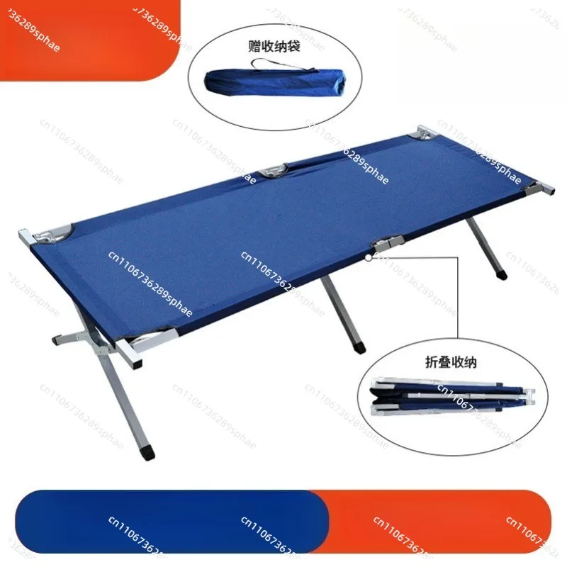 Lightweight foldable single lunch break easy storage bold aluminum alloy car folding bed