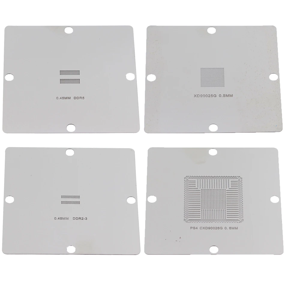 90*90mm BGA Reballing Station 4pcs/set 90mm*90mm PS4 Stencils CXD90025G CXD90026G K4G41325FC GDDR5 RAM K4B2G1646E DDR3 SDRAM