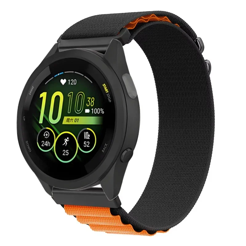 Pasek nylonowy Alpine 22/20 mm do Garmin Forerunner 265 165 55 965 Pasek do bransoletki Garmin Vivomove Trend/Venu 3/Active 5 Akcesoria
