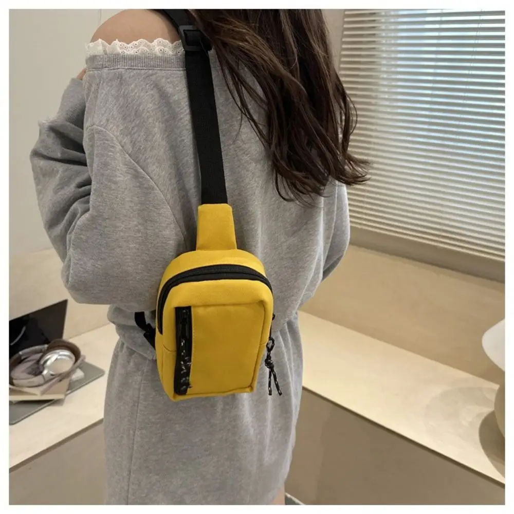Oxford Cloth Chest Crossbody Bag Wear Resistant Adjustable Strap Unisex Fanny Pack Water Resistant Fabric Large Capacity