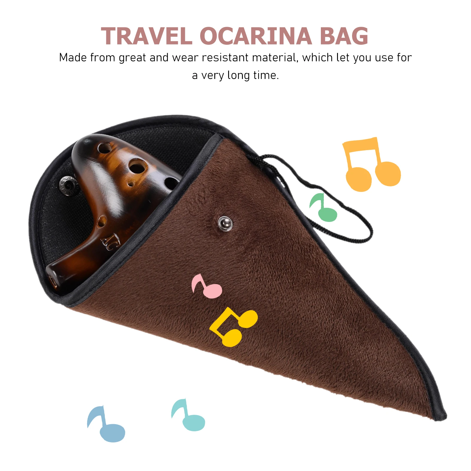 3pcs 12 Holes Ocarina Bags Thicken Carrying Bag Portable Musical Instruments Protective Bag For Children Beginners