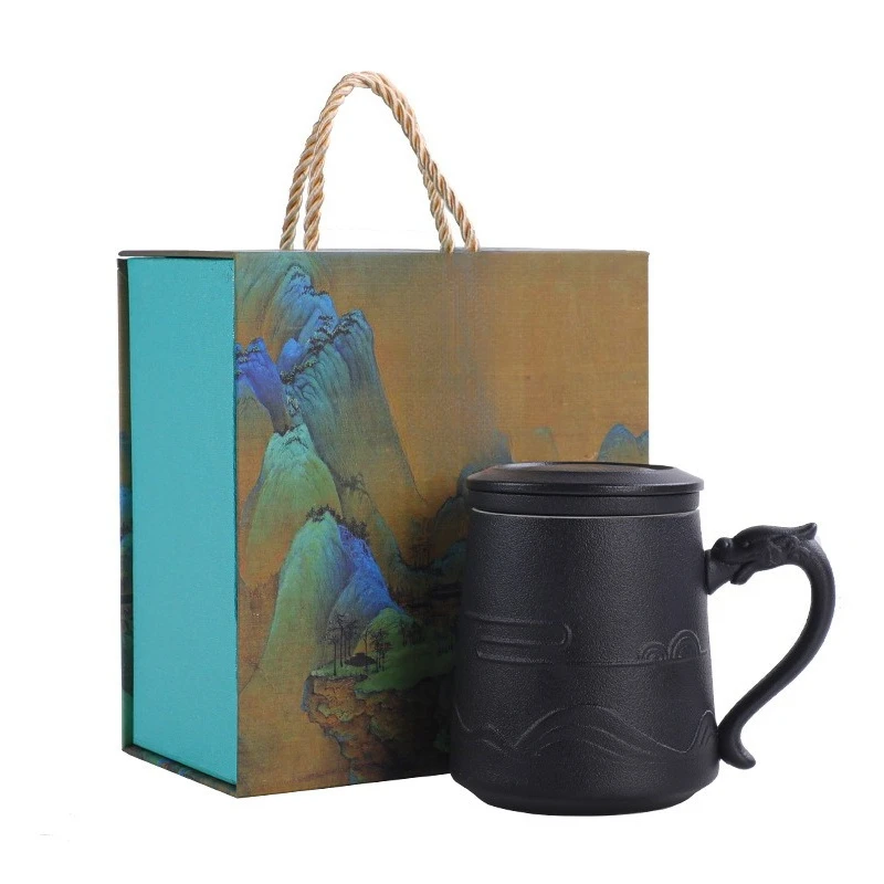 

Teachers' Day Ceramic Office Cup Tea Separation Household Business Creative Annual Meeting
