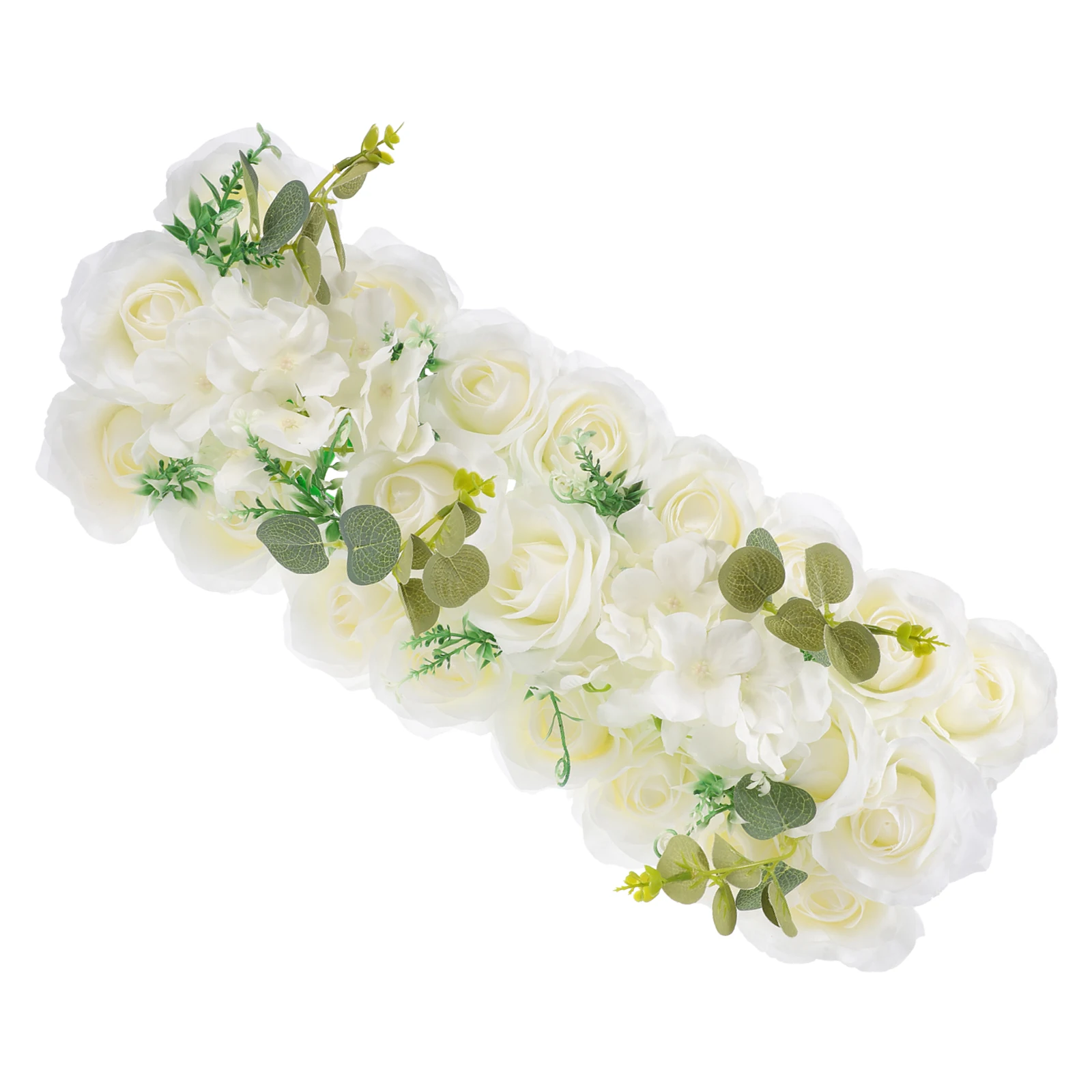 

Artificial Silk Flower Wedding Decor Fake Rose White Seashorse Grass Hanging Decoration Plastic Material Real Touch