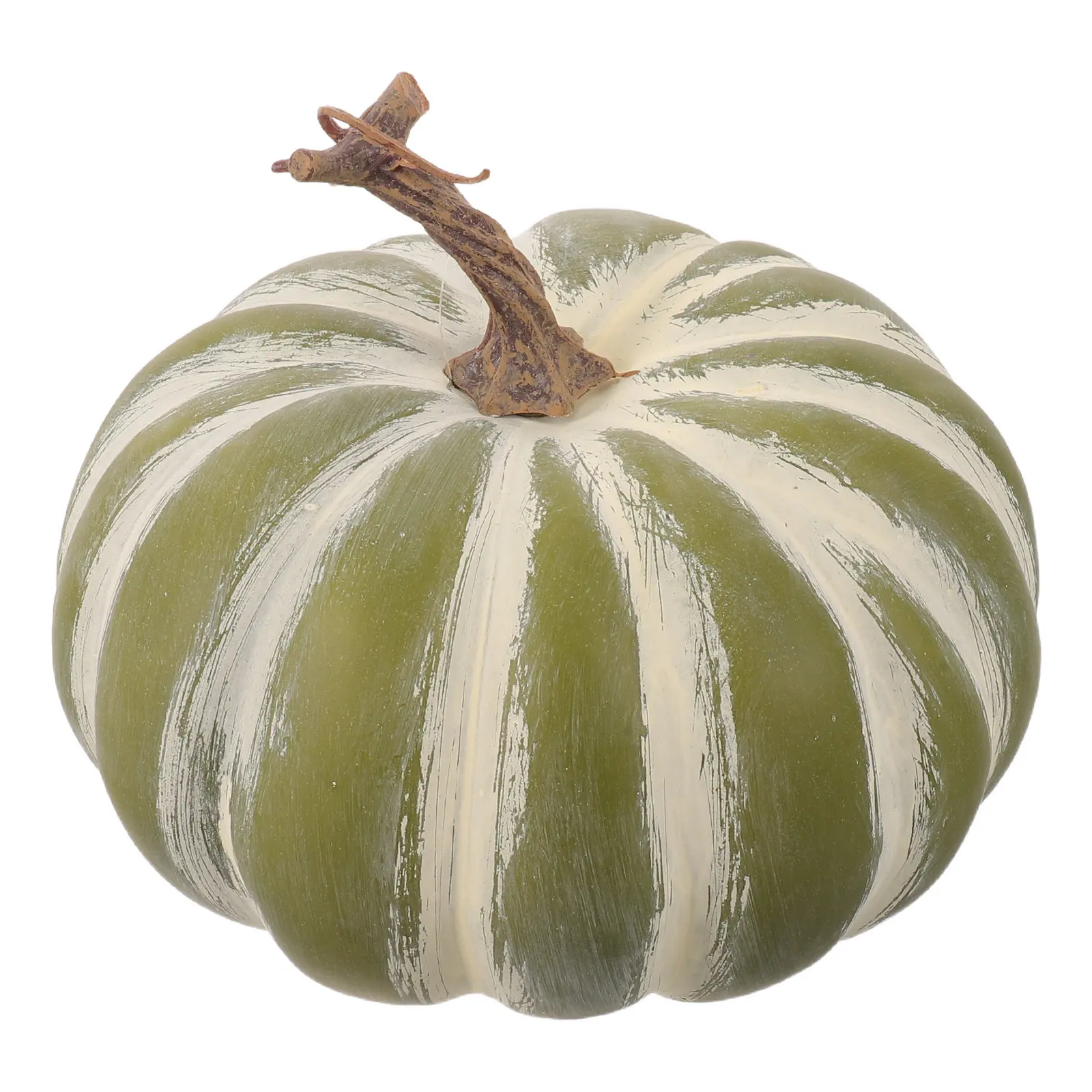 Large Green Fake Pumpkin 7'' Artificial Cushaw Autumn Fall Pumpkin Foam Decoration Realistic Thanksgiving Party Harvest Table