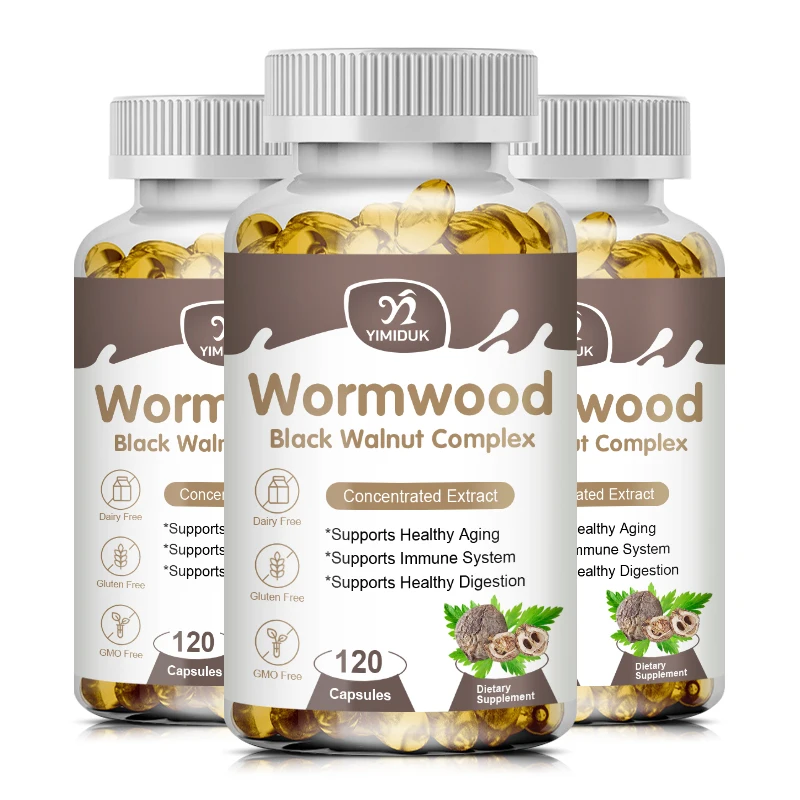 

Wormwood Black Walnut Complex Extract Capsules Supports Immune System Healthy Digestion Healthy Aging