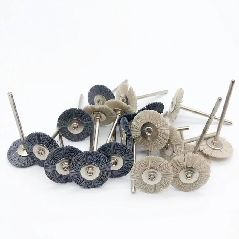 

10pcs TOMENTY Dental Polishing Brush Wheel HP 2.35mm Carbide Lab Materials For Low Speed Handpiece Lab Polish Dentistry Tools