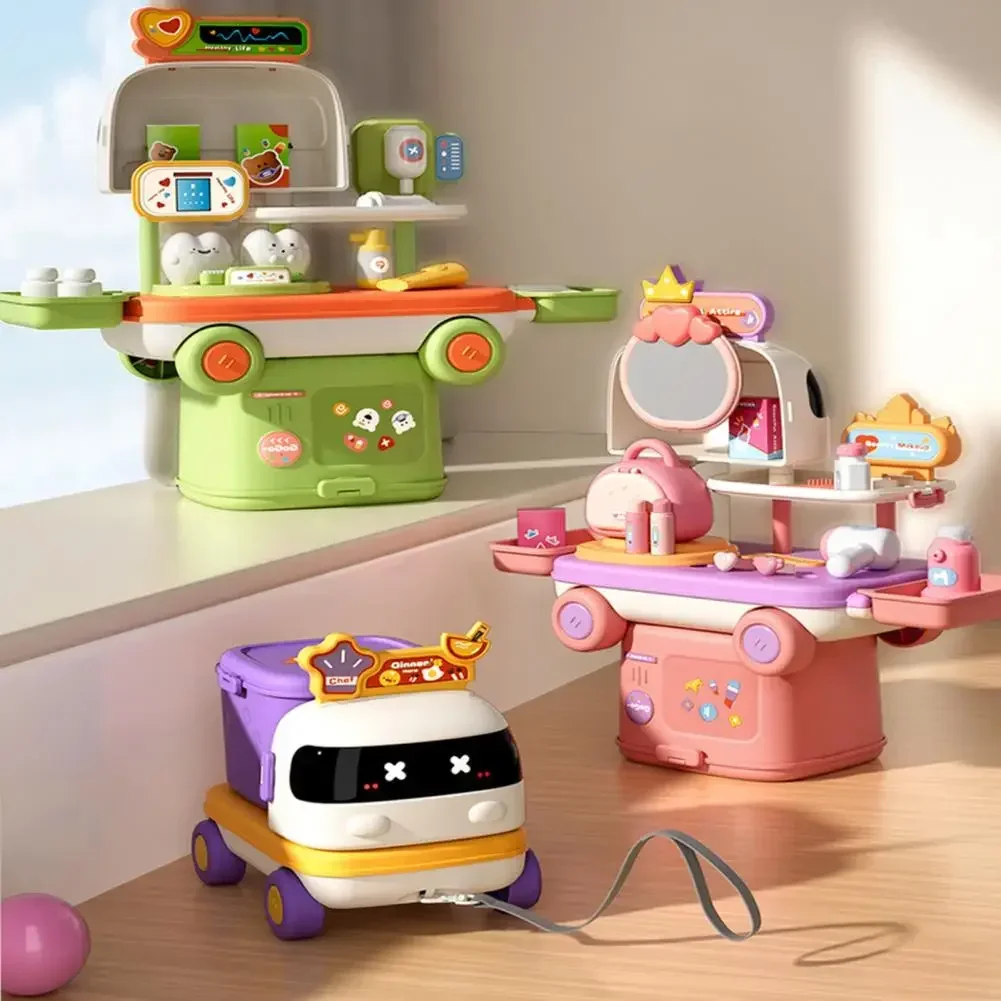 Maison de cuisine pour enfants, ensemble de jeu, maquillage, simulation de cuisine médicale, vaisselle, maison de jeu, jeu de rôle, jouets cadeaux