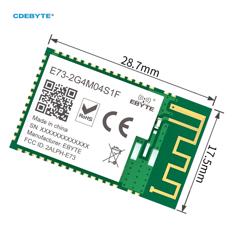 Module BLE 5.1 modul E73-2G4M04S1F modul SoC PCB/antena IPEX paket SMD modul nirkabel gigi biru konsumsi daya rendah