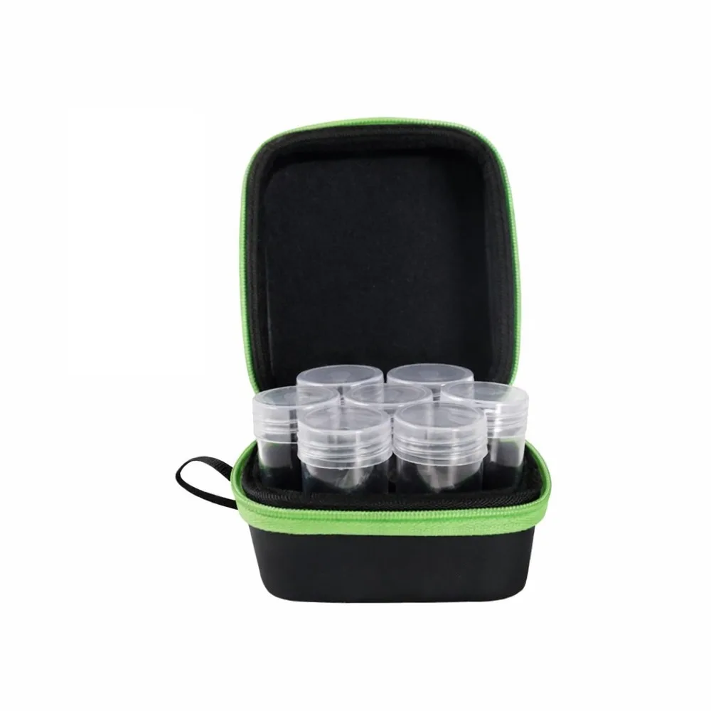 EVA 7 Bottles Storage Case Hard Shell Dust-proof Insulin Organizer Wear-resistant Waterproof Roller Bottle Holder Travel