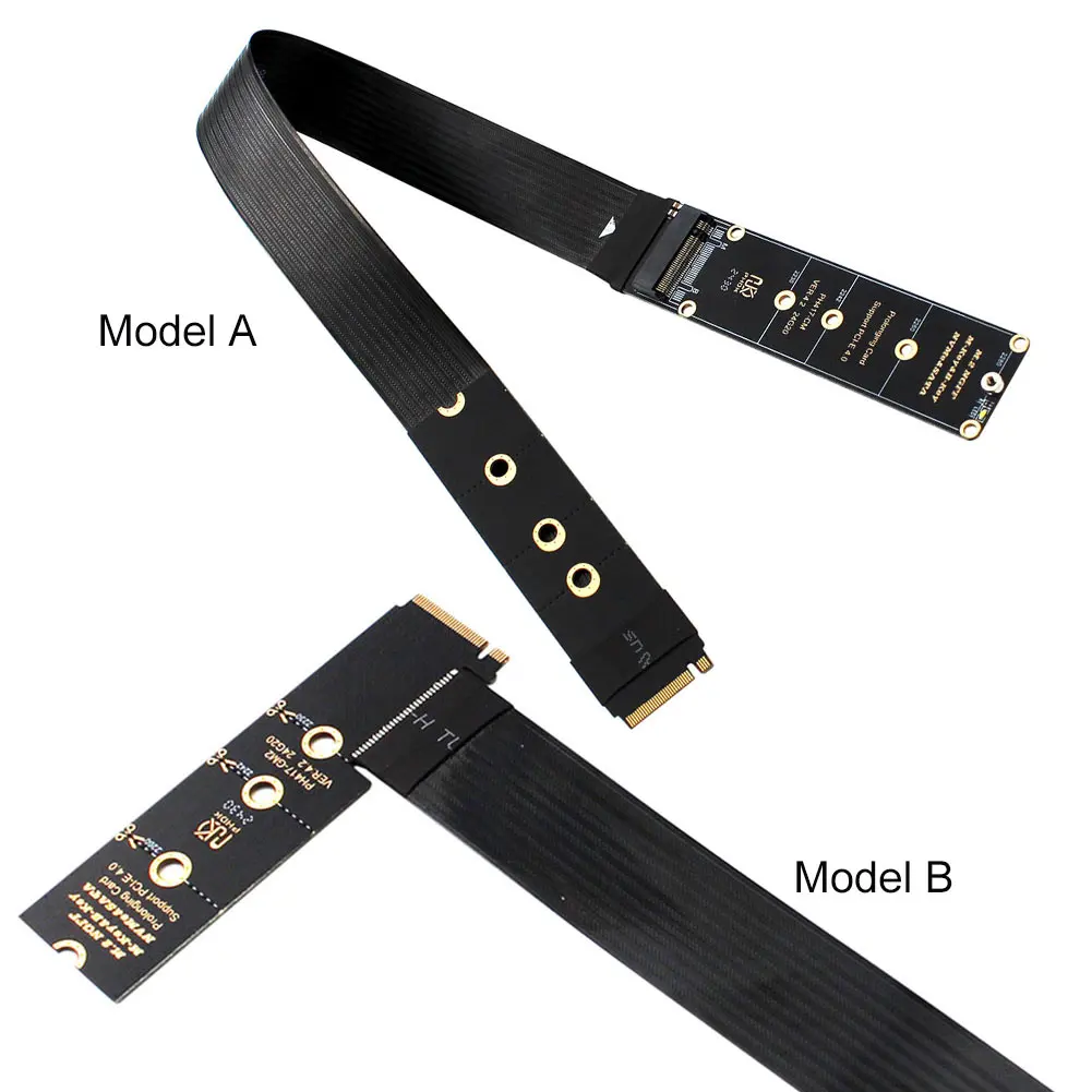 Cable de extensión M.2 NVMe SSD, tarjeta elevadora de unidad sólida, extensor de llave M.2 SSD pci-express 4,0 X4 M para M.2 2230 2242 2260 2280 SSD