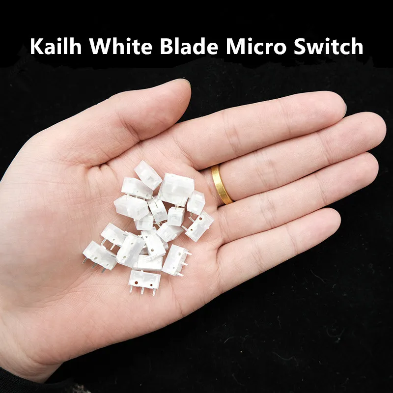 1Pcs New Product Kailh White Blade Micro Switch 100 Million Click Computer Game mouse left right repair microswitch button