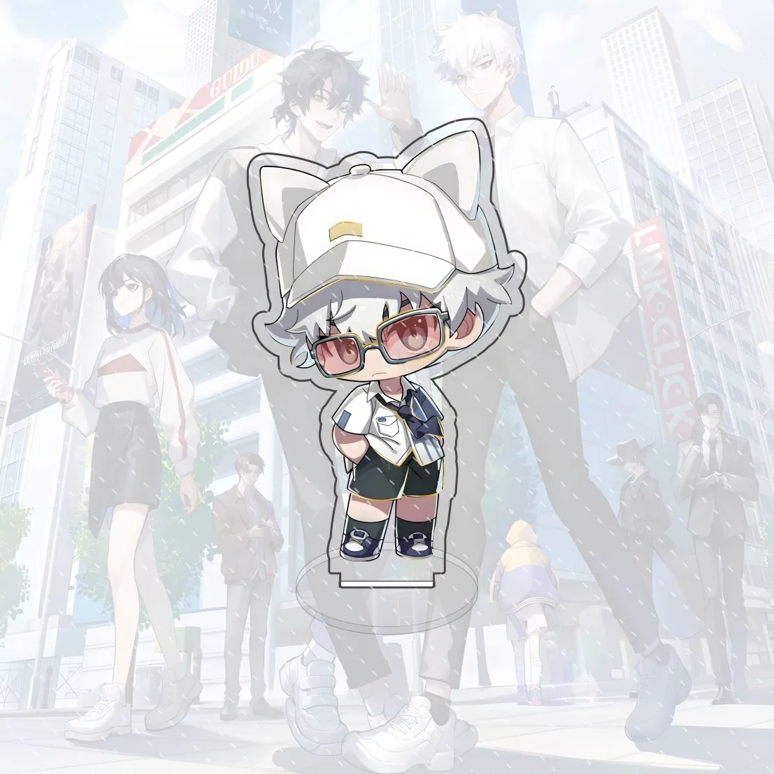 أنيمي لينك انقر 10 سنتيمتر الاكريليك Q نسخة شخصية تشارلز لوكاس جو الدائمة نموذج لطيف سطح المكتب الديكور جمع هدية #2