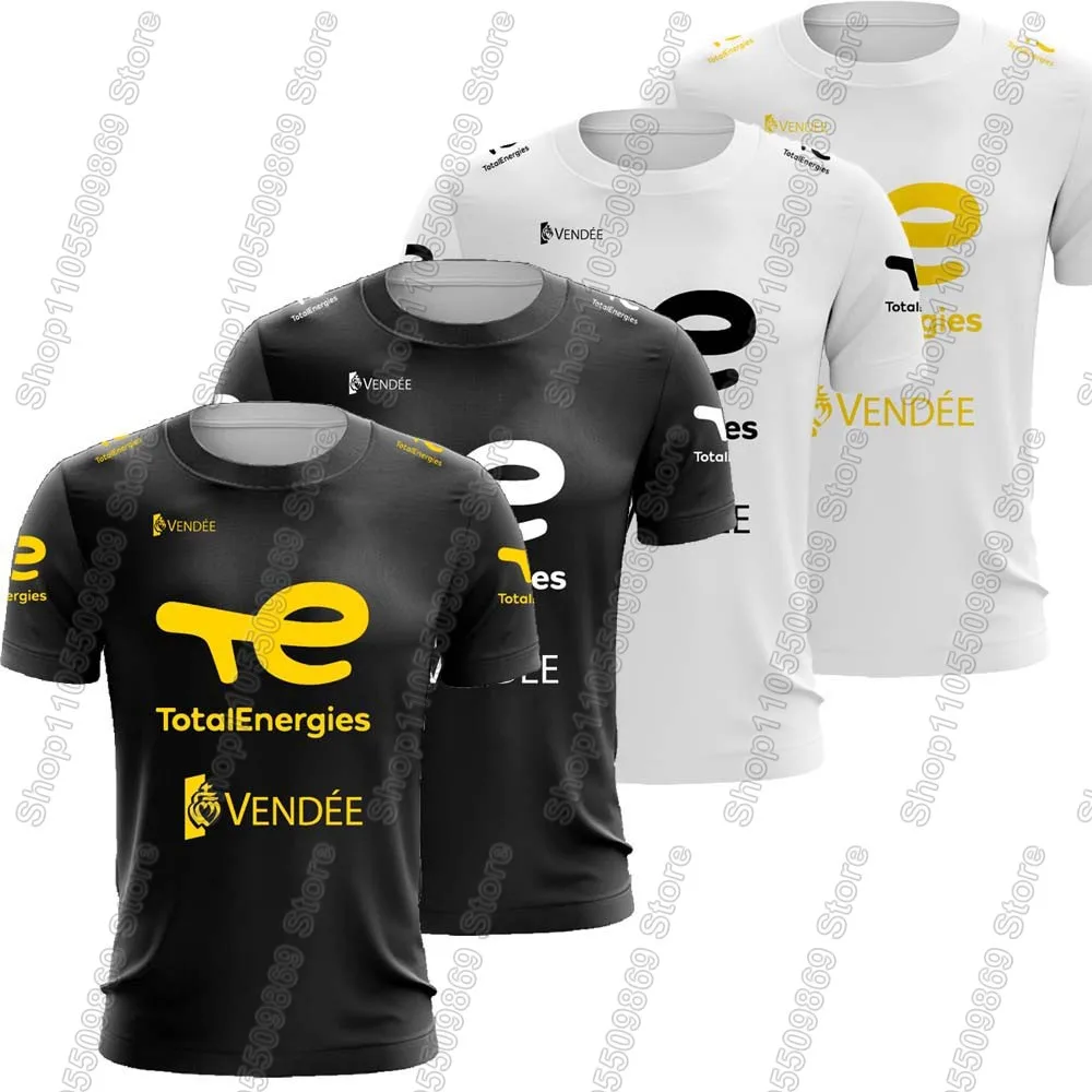 Camisetas del Equipo Total Energies de Francia 2026, Diseño 3D en Dorado, Negro y Blanco, para Ciclismo, Verano, Running, Ropa Deportiva Casual, Entrenamiento Técnico
