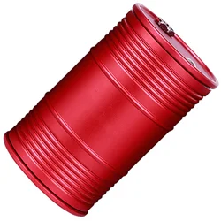 Desktop Trash Can Car Holder Ashtray Door Wind Proof Mini Red Aluminum Alloy Ashtrays