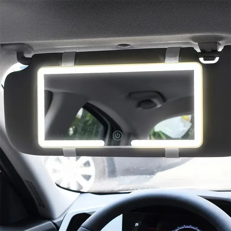 

Car visor car makeup mirror led touch light car visor makeup mirror HD makeup mirror