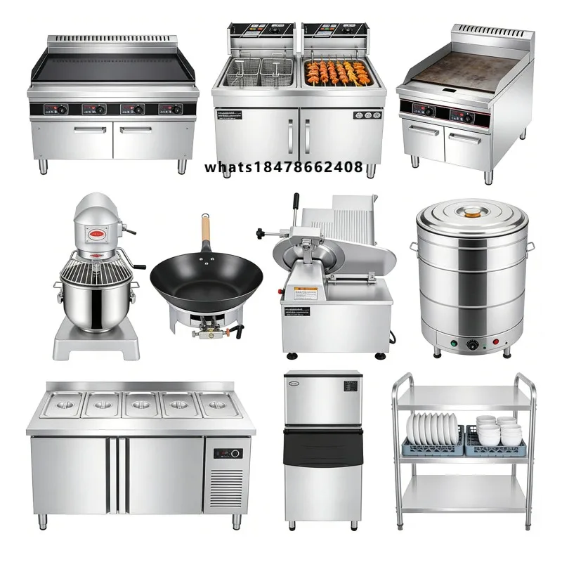 Customized Restaurant Kitchen Equipment Full Set Restaurant Cooking Equipment Supplies Commercial Design for Hotel Catering