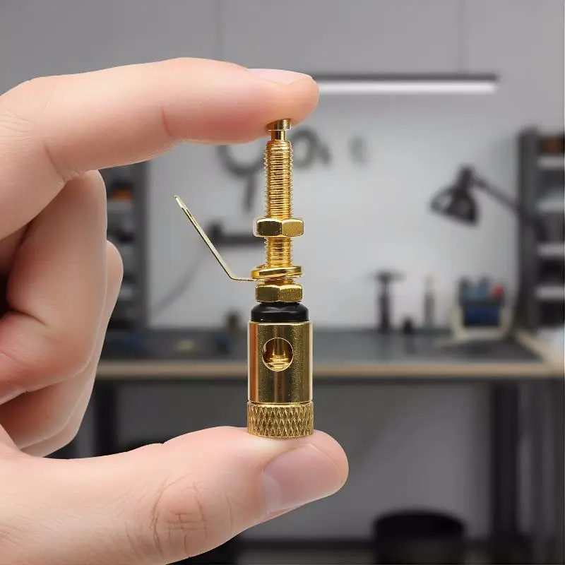 DIY Audio Amplifier Gold Plated 1Pc Speaker Terminal Binding Posts Push Type Lengthen for Music Lovers