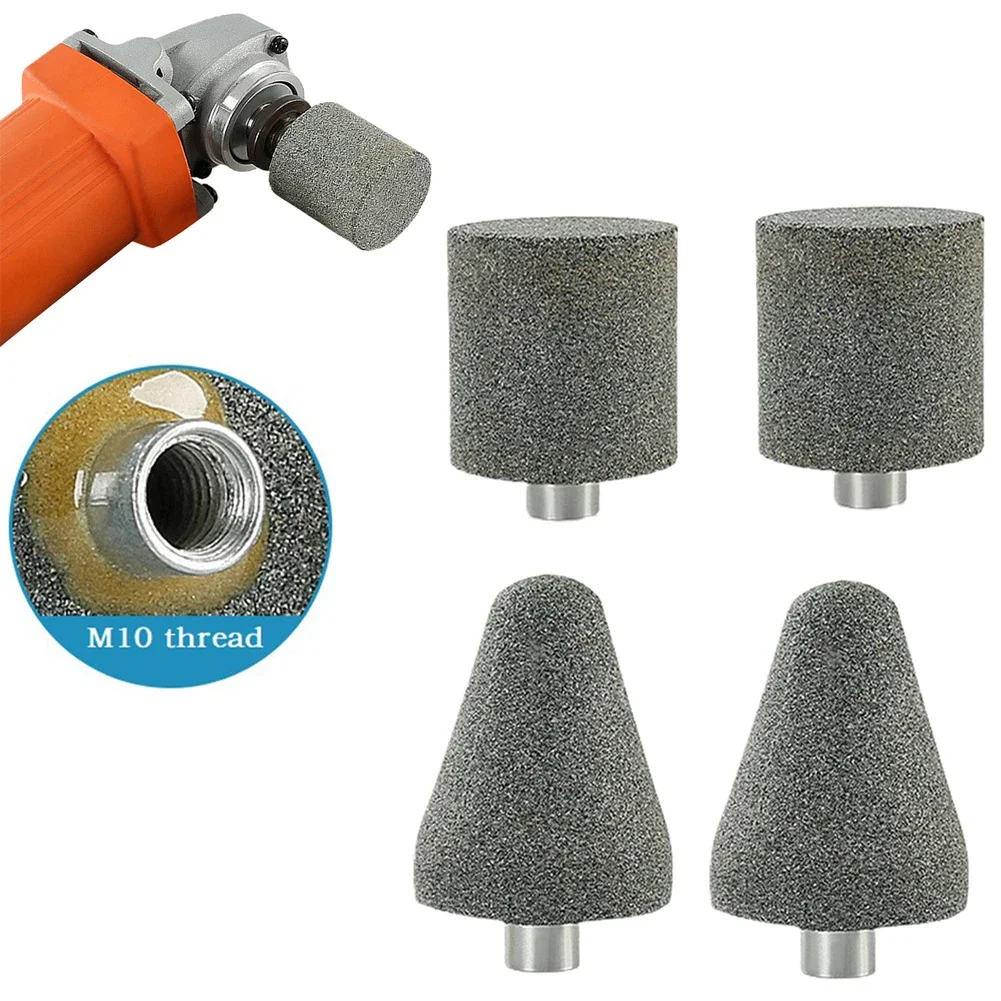 2PCS M10 Thread Grinding Wheel Head Stone Carving Polish Chamfer Countersink Bit Angle Grinder Accessories Abrasive Tools