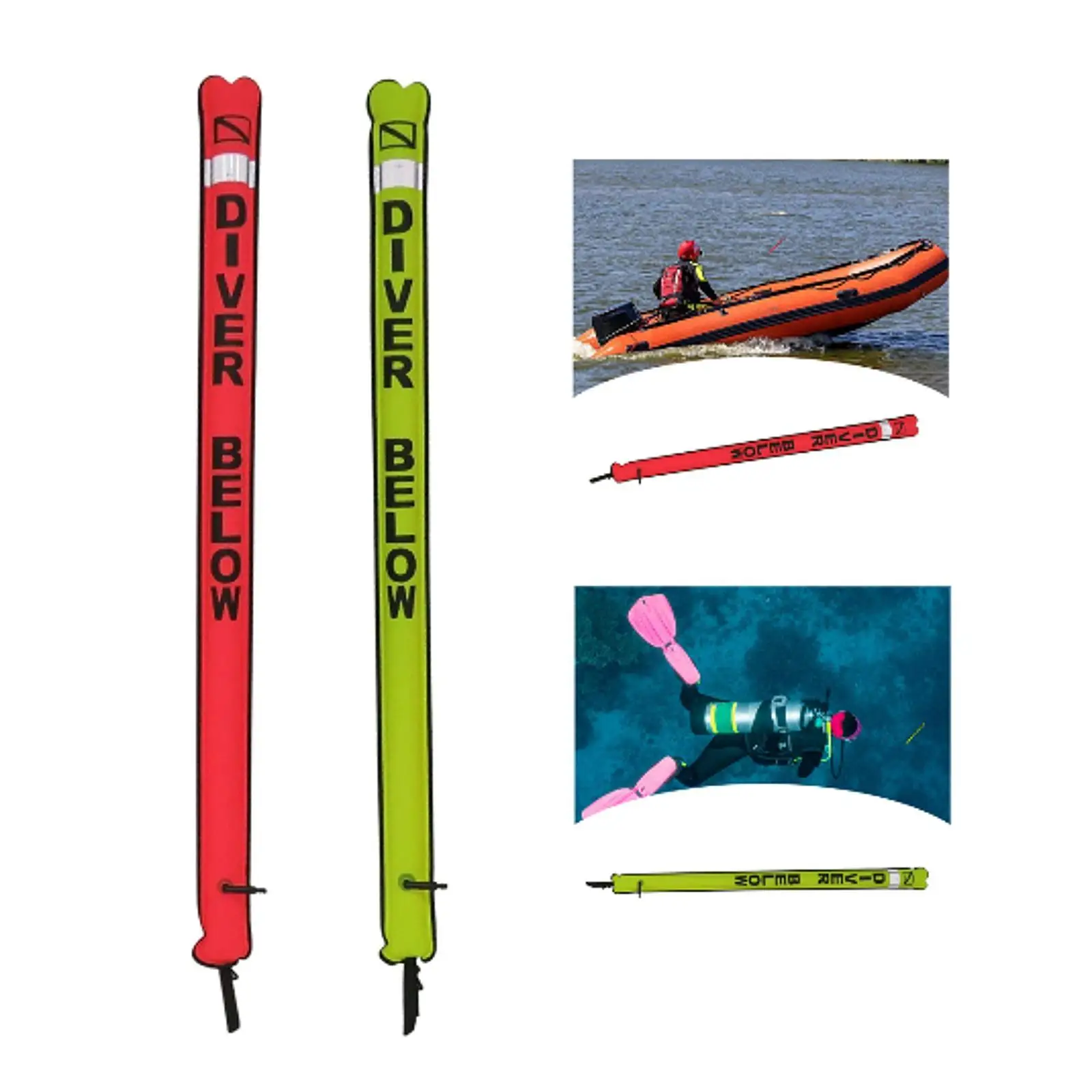 

Surface Marker Buoy Inflatable Scuba Signal Tube for Outdoor Sports Diving