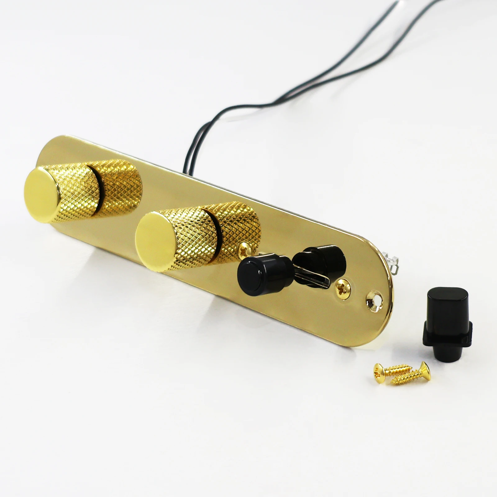PHRILM Loaded TL Control Plate Vorverdrahteter 3-Wege-Control Plate Kabelbaum mit Tone-Lautstärkeregler für E-Gitarre – Detail 1